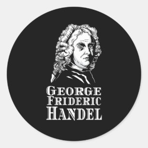 George Frideric Handel Portrait Classic Round Sticker