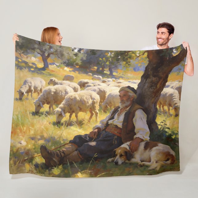 George (Geṓrgios) – “What Remains” Fleece Blanket (In Situ)