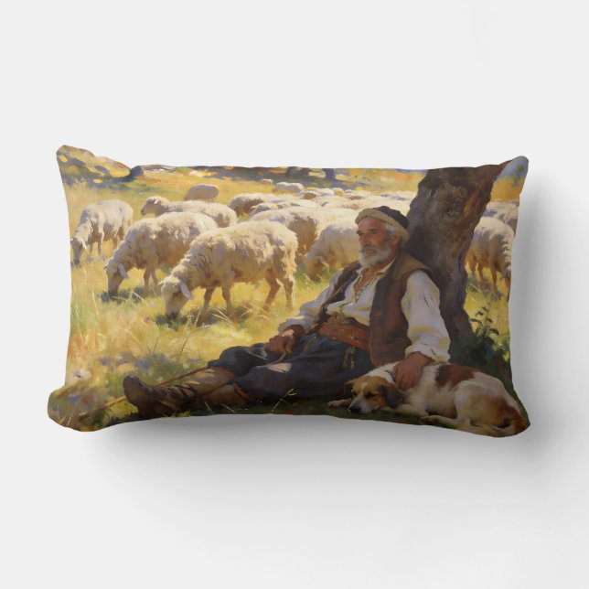 George (Geṓrgios) – “What Remains” Lumbar Pillow (Front)