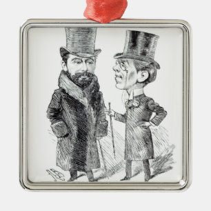 George Grossmith Jnr. and Richard D'Oyly Carte Metal Ornament