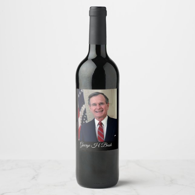 George H Bush Wine Label (Front)