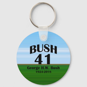 George H.W. Bush 1924-2018 Keychain