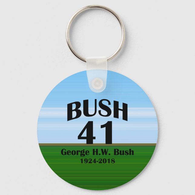 George H.W. Bush 1924-2018 Keychain (Front)