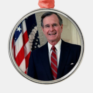 George H. W. Bush Metal Ornament