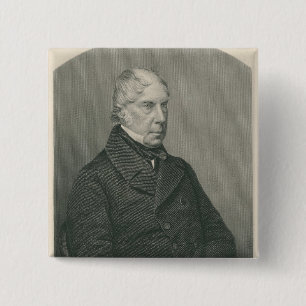 George Hamilton-Gordon, 4th Earl of Aberdeen 2 Inch Square Button