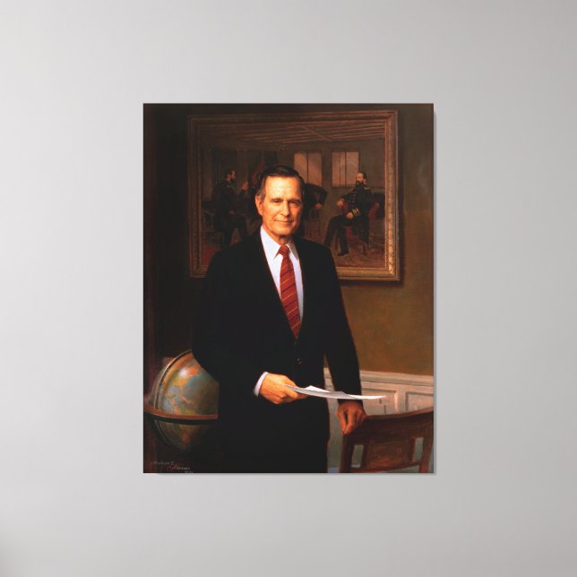 GEORGE HERBERT WALKER BUSH by Herbert Abrams Canvas Print (Front)