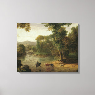 George Inness - Crossing the Ford Canvas Print