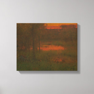 George Inness - Landscape, Sunset Canvas Print