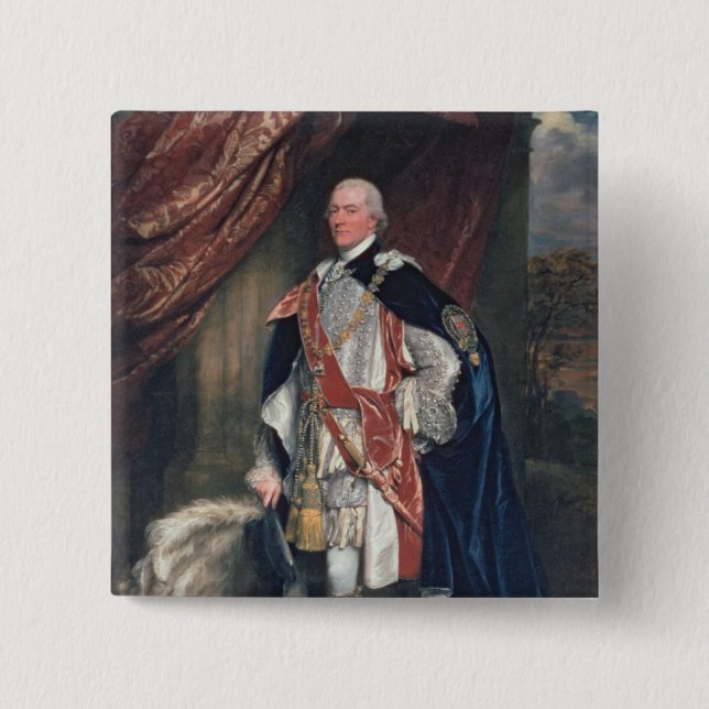 George John Spencer 2 Inch Square Button (Front)