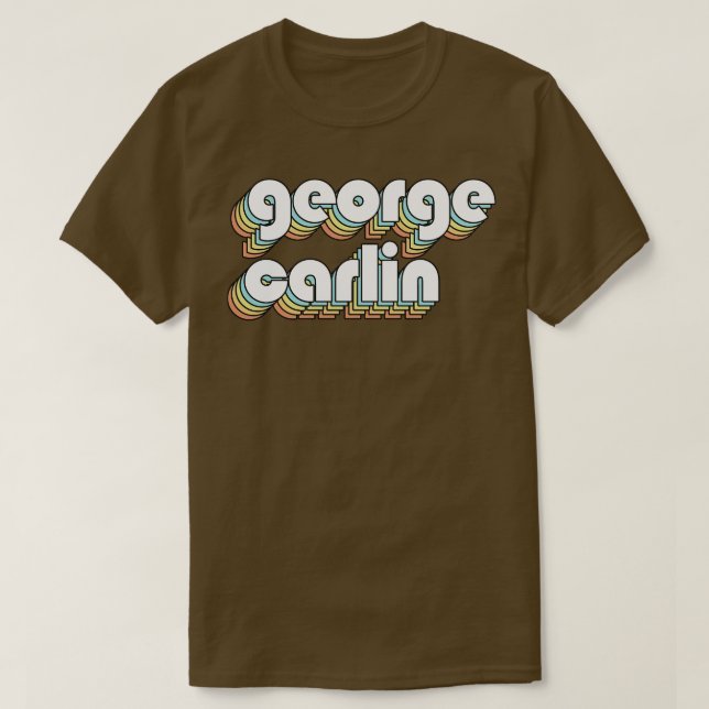 George lin Retro Rainbow Typography Faded Style T-Shirt (Design Front)