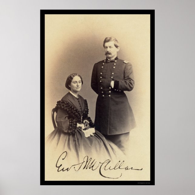 George McClellan Signed Card 1862 Poster (Front)