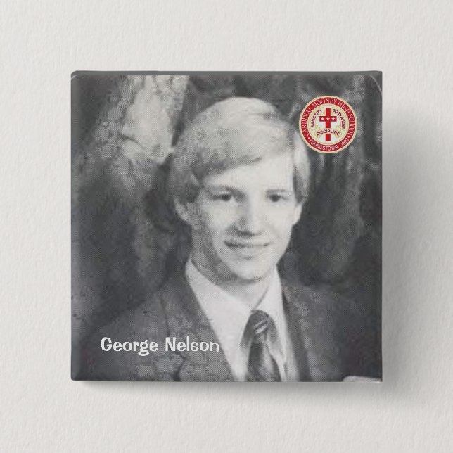 George Nelson 2 Inch Square Button (Front)