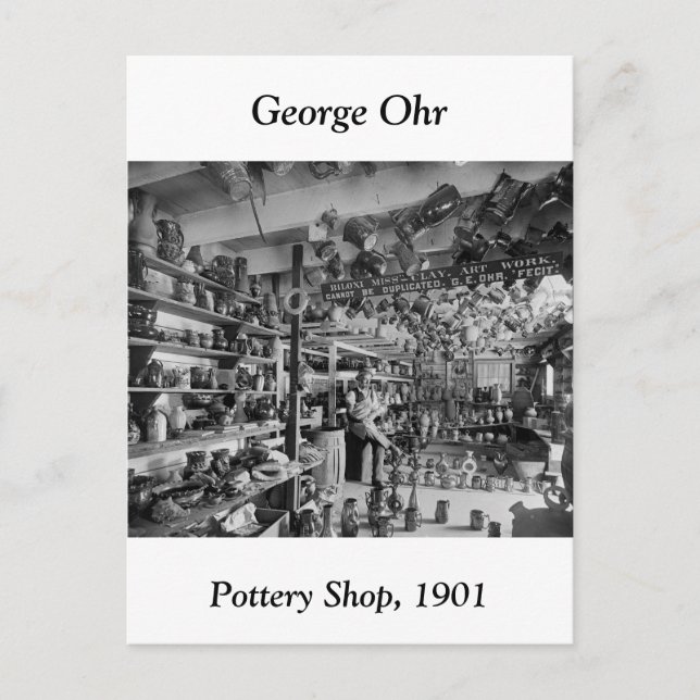 George Ohr Pottery Shop, 1901 Postcard (Front)