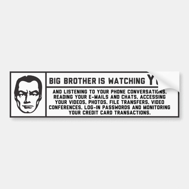 George Orwell 1984 Big Brother Sticker (Front)