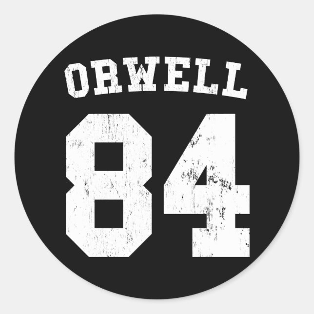 George Orwell 1984 Jersey Sticker (Front)