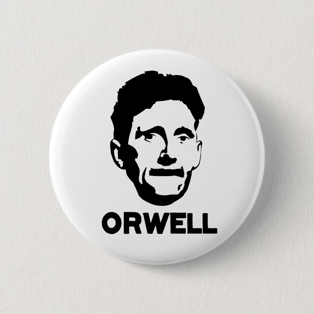 George Orwell 2 Inch Round Button (Front)