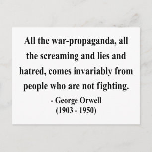 George Orwell Quote 6a Postcard