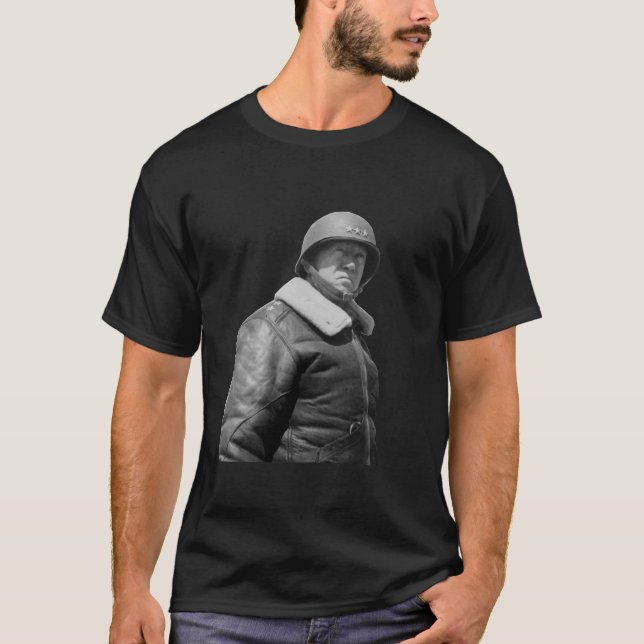 George Patton and quote - Black an... - T-Shirt (Front)