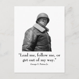 George Patton and Quote Postcard