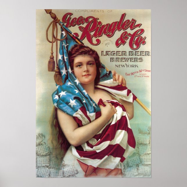 George Ringler & CO. Affiche de bière (Devant)