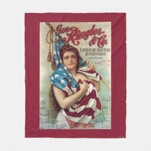 George Ringler & CO. Beer Poster Fleece Blanket