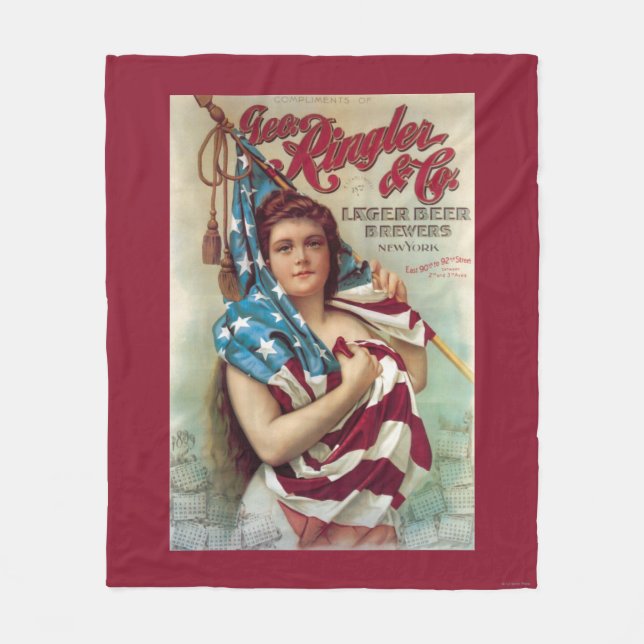 George Ringler & CO. Beer Poster Fleece Blanket (Front)