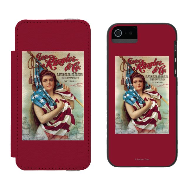 George Ringler & CO. Beer Poster Incipio iPhone Wallet Case (Side by Side)