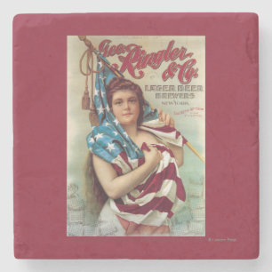 George Ringler & CO. Beer Poster Stone Coaster