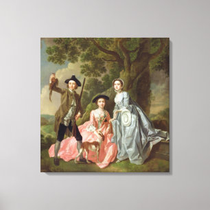 George Rogers with his Wife, Margaret, and his Sis Canvas Print