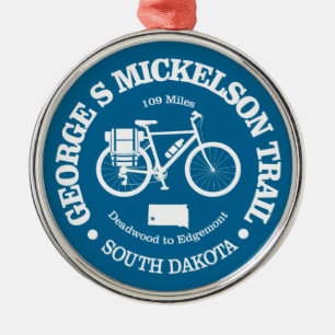 George S Mickelson Trail (cycling) Metal Ornament