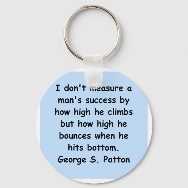 george s patton quote keychain (Front)