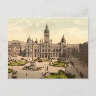 George Square, Glasgow, Scotland Postcard