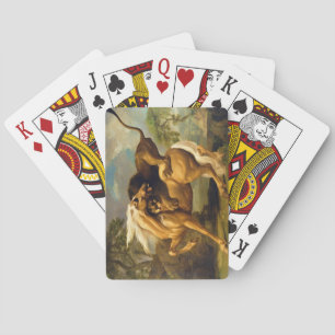 George Stubbs A Lion Attacking a Horse, c.1762 ( Playing Cards