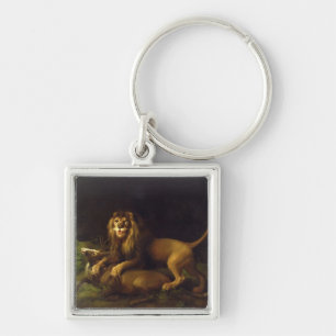 George Stubbs A Lion Attacking a Stag, c.1765 (o Keychain