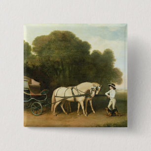 George Stubbs A Phaeton with a Pair of Cream Pon 2 Inch Square Button