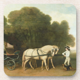 George Stubbs A Phaeton with a Pair of Cream Pon Coaster