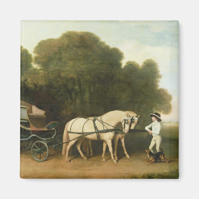 George Stubbs | A Phaeton with a Pair of Cream Pon Magnet (Front)