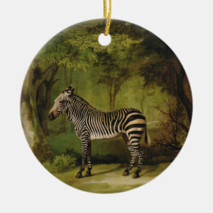 George Stubbs   A Zebra, 1763 (oil on canvas) Ceramic Ornament