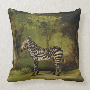 George Stubbs A Zebra, 1763 (oil on canvas) Throw Pillow