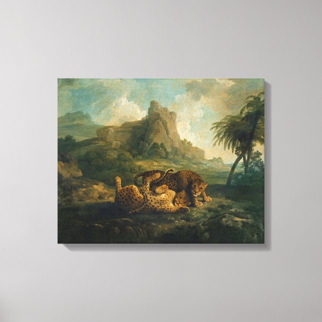 George Stubbs | Leopards at Play, c.1763-8 Canvas Print (Front)