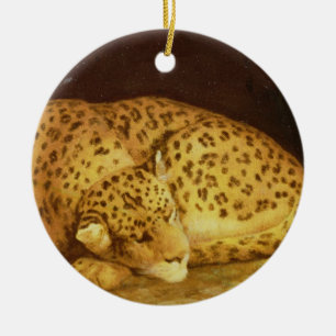 George Stubbs   Sleeping Leopard, 1777 (enamel on Ceramic Ornament