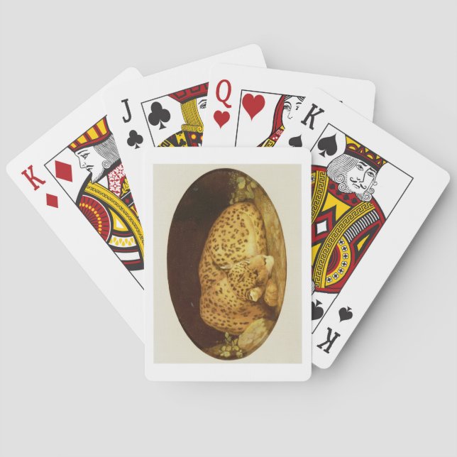 George Stubbs | Sleeping Leopard, 1777 (enamel on  Playing Cards (Back)