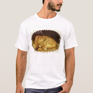 George Stubbs   Sleeping Leopard, 1777 (enamel on T-Shirt