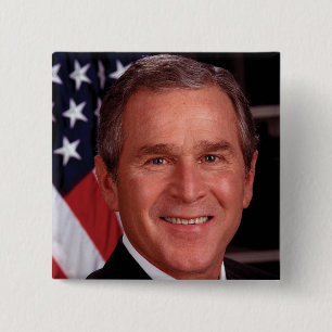 George W Bush 2 Inch Square Button
