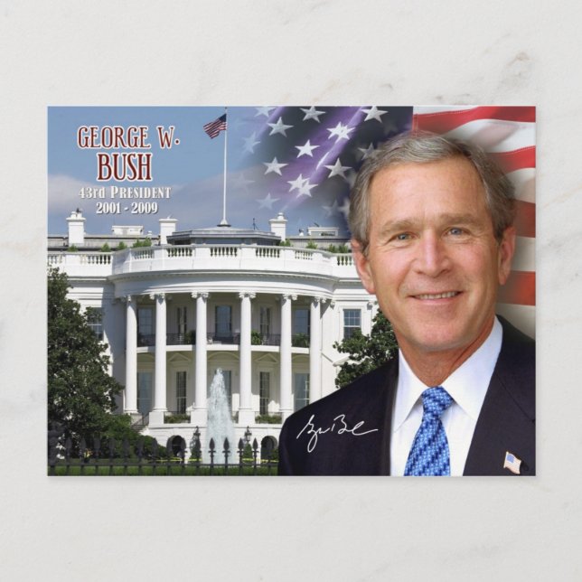 George W. Bush -  43rd President of the U.S. Postcard (Front)
