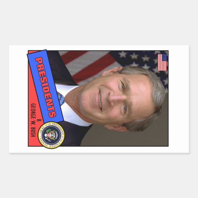 George W. Bush Baseball Card Sticker (Front)
