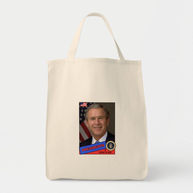 George W. Bush Baseball Card Tote Bag (Front)