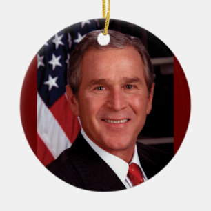George W Bush Ceramic Ornament