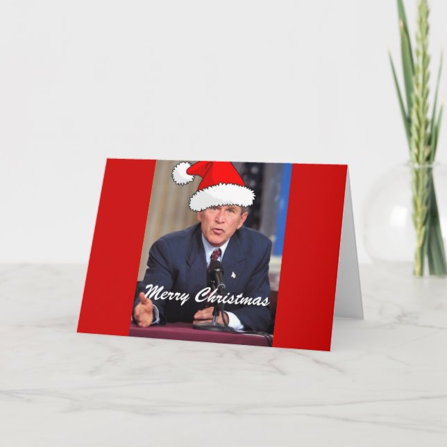 George W. Bush Christmas Humour Holiday Card (Front)