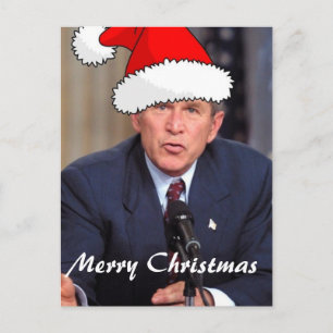 George W. Bush Christmas Humour Holiday Postcard